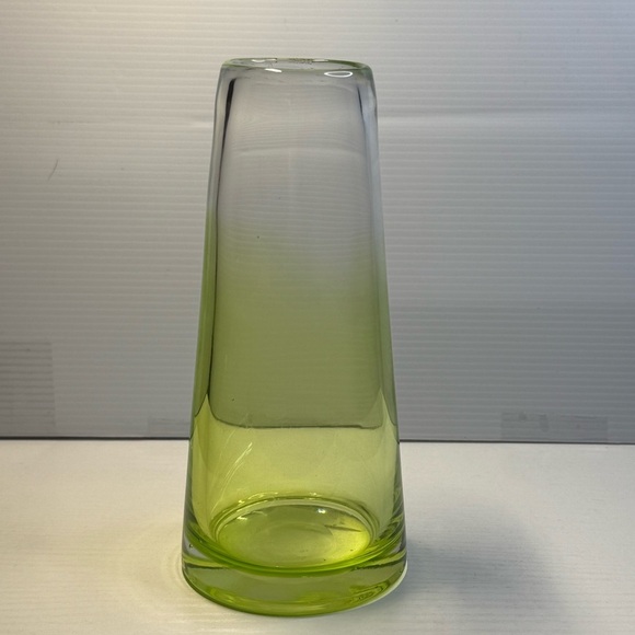Pottery Barn Clear Glass Green Mini Vase - Picture 2 of 3